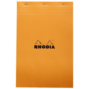 CLAIREFONTAINE Bloc Agrafé Rhodia Orange N°19 21X31,8 Cm 80 Feuillets Ligné Avec Marge 80 G