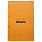 CLAIREFONTAINE Bloc Agrafé Rhodia Orange N°20 21X31,8 Cm Seyès 80 Feuillets Perforation 4 Trous 80 G