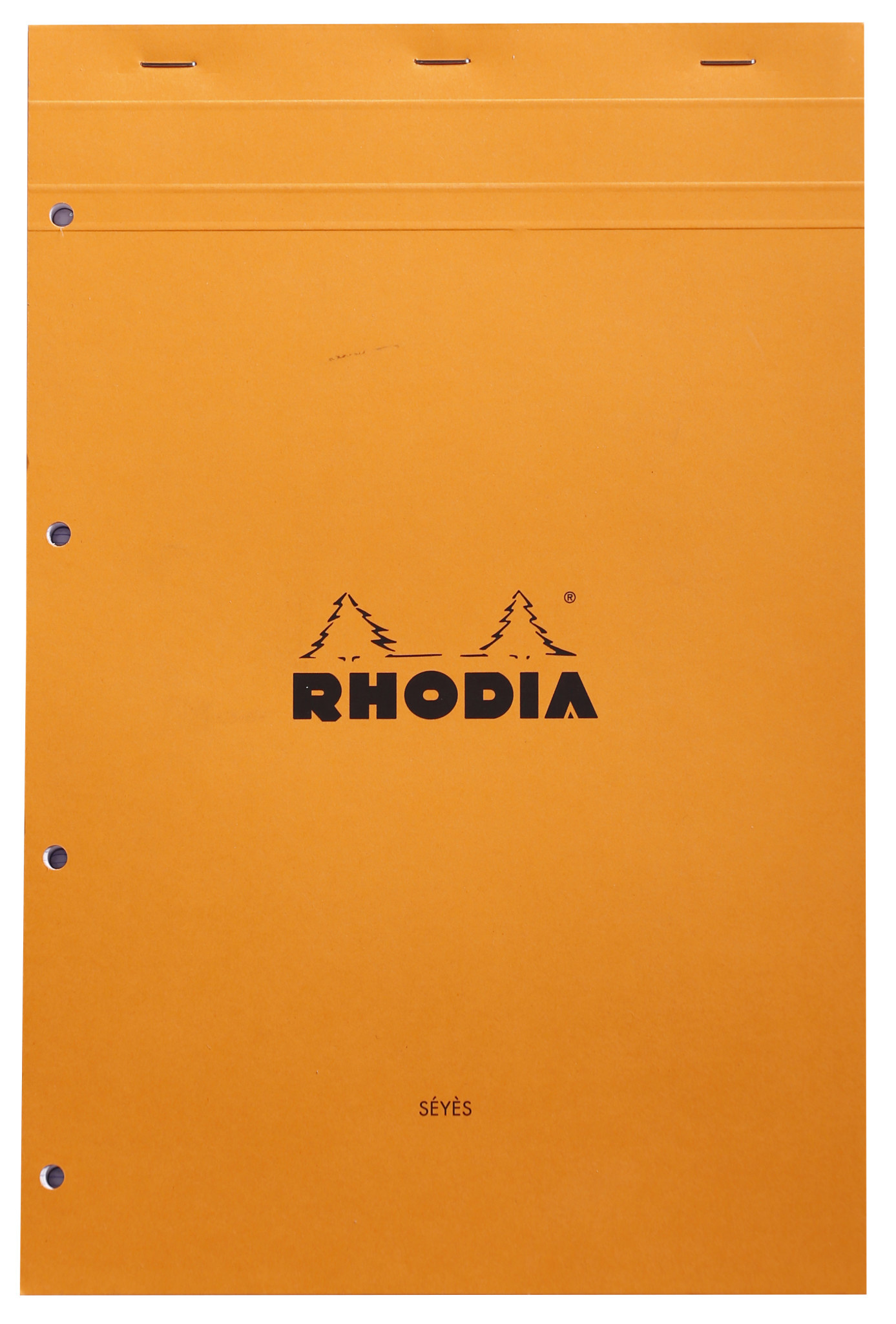 RHODIA Bloc Agrafé Rhodia Orange N°20 21X31,8 Cm Seyès 80 Feuillets Perforation 4 Trous 80 G