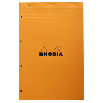 CLAIREFONTAINE Bloc Agrafé Rhodia Orange N°20 21X31,8 Cm Petits Carreaux 5X5 80 Feuillets Perforation 4 Trous 80 G