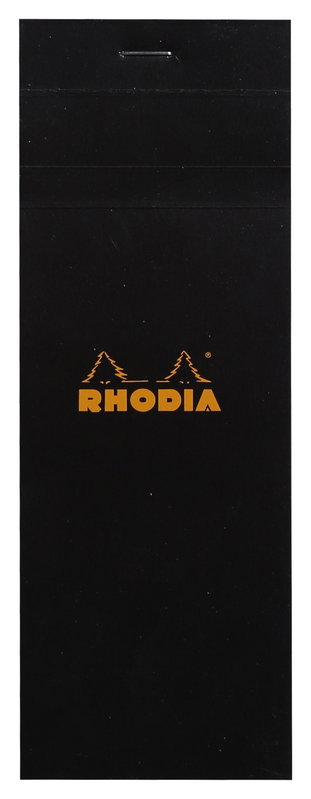 CLAIREFONTAINE Bloc Agrafé Rhodia Black N°8 7,4X21 Cm 80 Feuillets Petits Carreaux 5X5 80 G