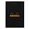 CLAIREFONTAINE Bloc Agrafé Rhodia Black N°11 7,4X10,5 Cm 80 Feuillets Petits Carreaux 5X5 80 G