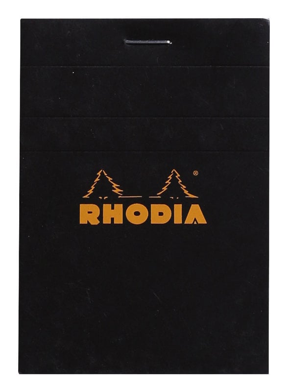 CLAIREFONTAINE Bloc Agrafé Rhodia Black N°11 7,4X10,5 Cm 80 Feuillets Petits Carreaux 5X5 80 G