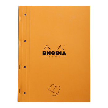 CLAIREFONTAINE Rhodia Side Bloc Agrafé Côté A4+ 22,3X29,7 Cm 80 Feuillets Ligné Mprf + Perforation 4 Trous 80 G