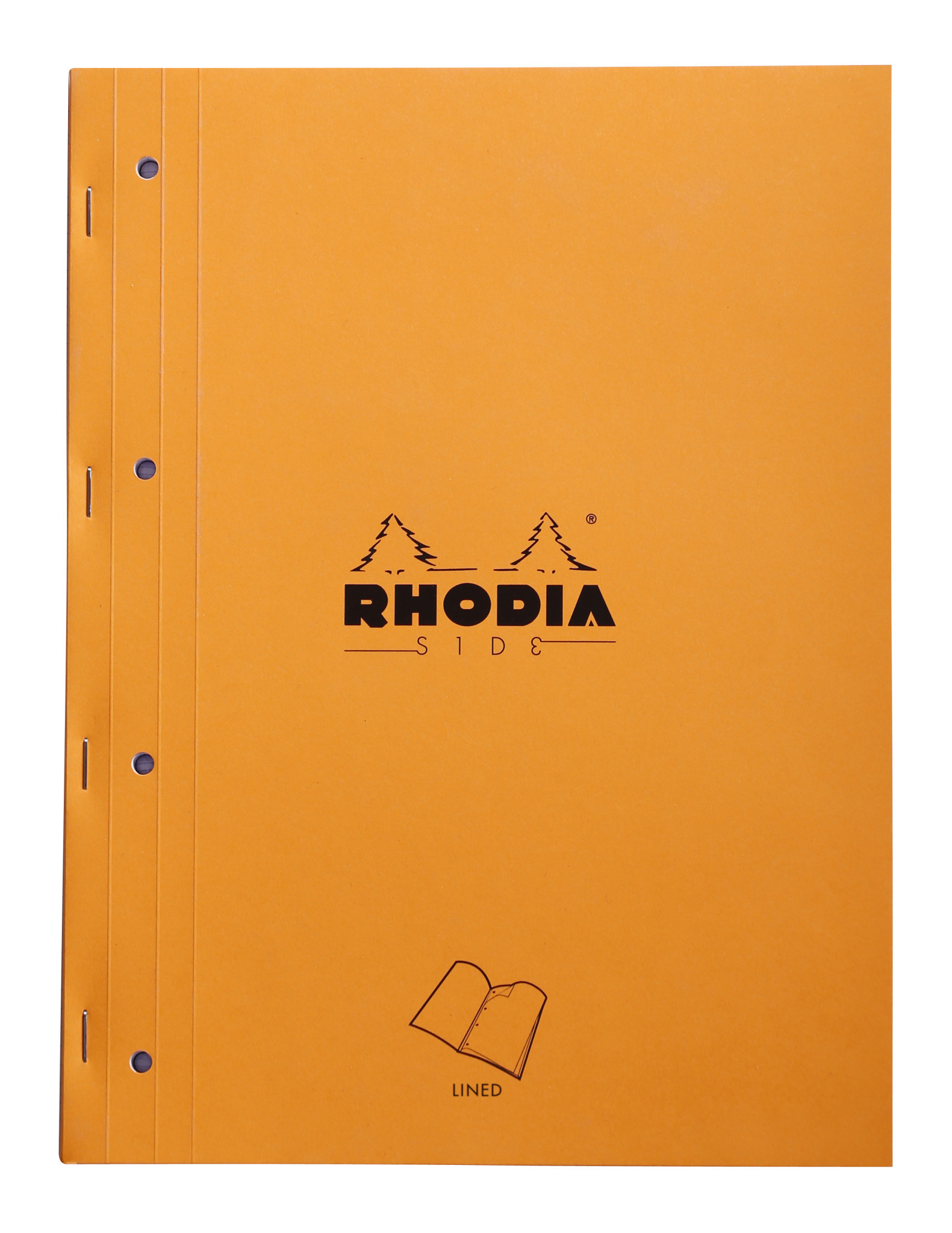 RHODIA Rhodia Side Bloc Agrafé Côté A4+ 22,3X29,7 Cm 80 Feuillets Ligné Mprf + Perforation 4 Trous 80 G