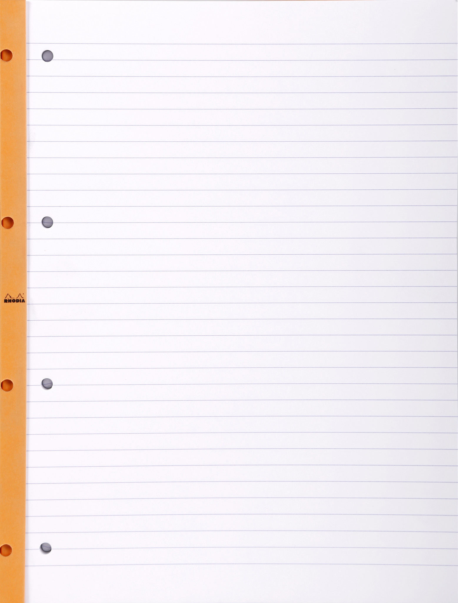 RHODIA Rhodia Side Bloc Agrafé Côté A4+ 22,3X29,7 Cm 80 Feuillets Ligné Mprf + Perforation 4 Trous 80 G