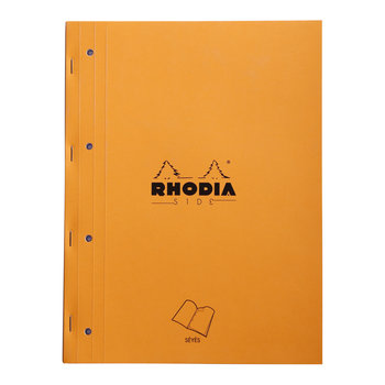 CLAIREFONTAINE Rhodia Side Bloc Agrafé Côté A4+ 22,3X29,7 Cm 80 Feuillets Seyès Mprf + Perforation 4 Trous 80 G