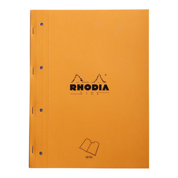 RHODIA Rhodia Side bloc agrafé côté A4+ 22,3x29,7 cm 80 feuillets Seyès mprf + perforation 4 trous 80g