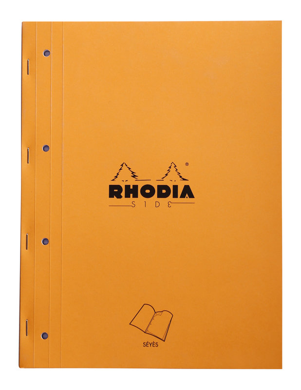 CLAIREFONTAINE RHODIA Orange Bloc agrafé sur coté 80f grands carreaux +4tr