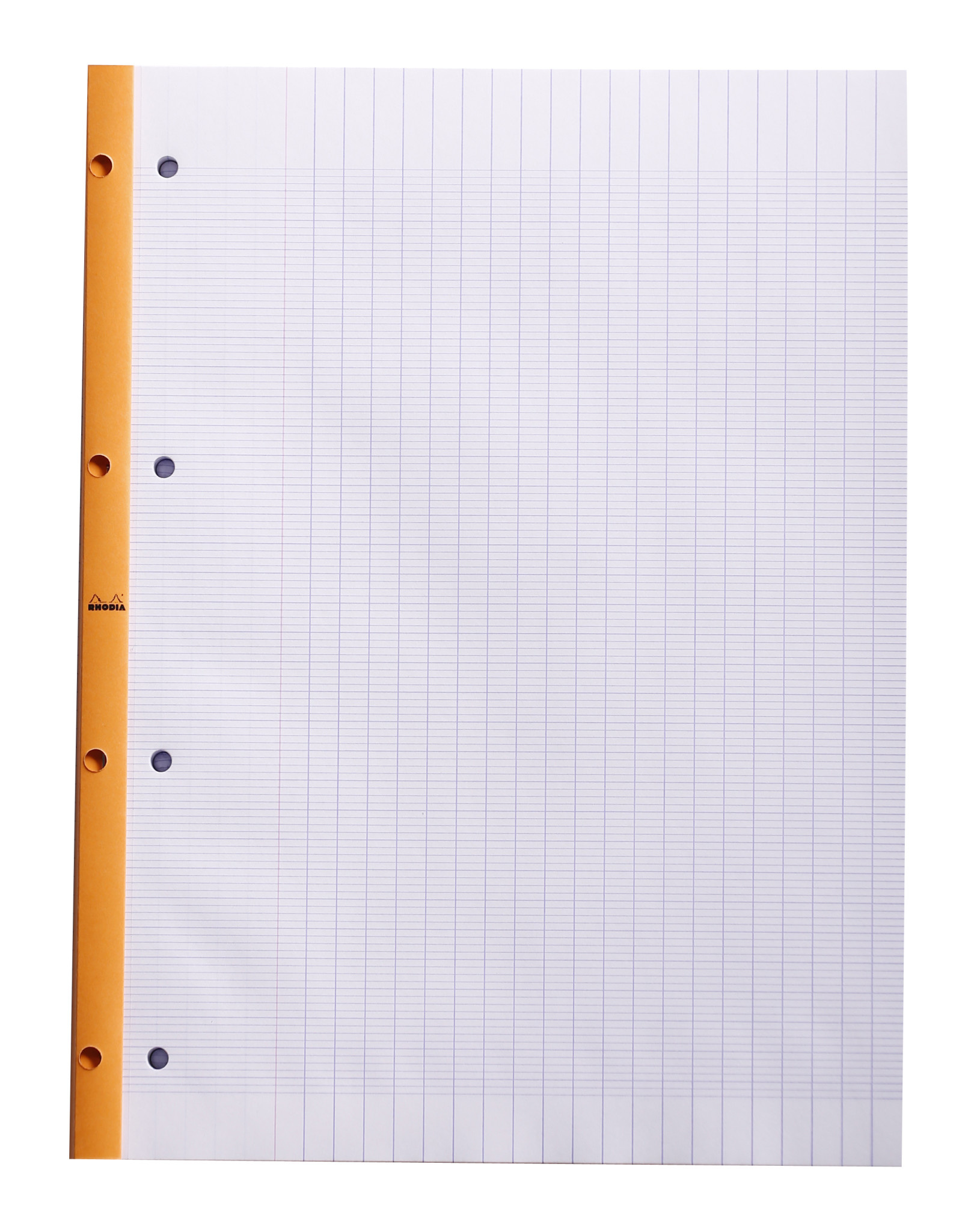RHODIA Rhodia Side Bloc Agrafé Côté A4+ 22,3X29,7 Cm 80 Feuillets Seyès Mprf + Perforation 4 Trous 80 G