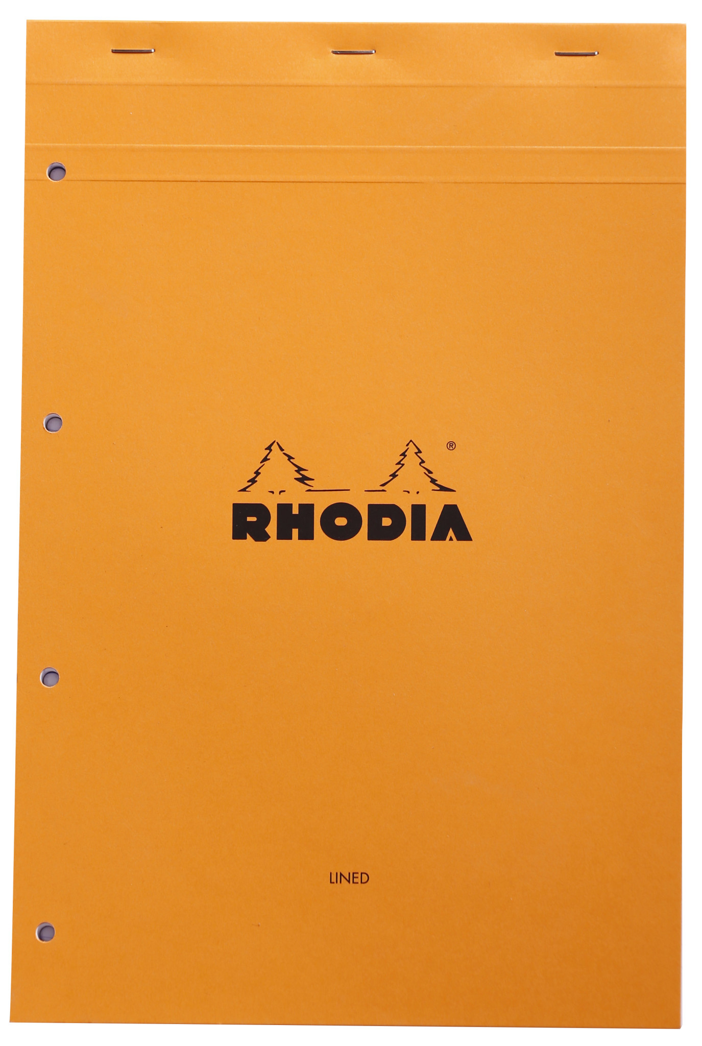 Bloc agrafé Rhodia A4 Black N°18 21x29,7cm 80F ligné + marge 80g