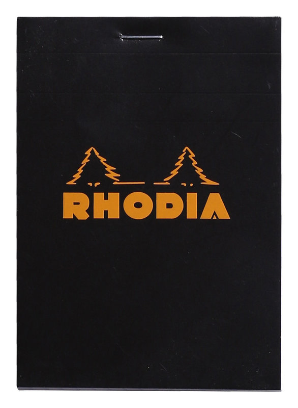 CLAIREFONTAINE Bloc Agrafé Rhodia Black N°12 8,5X12 Cm 80 Feuillets Petits Carreaux 5X5 80 G