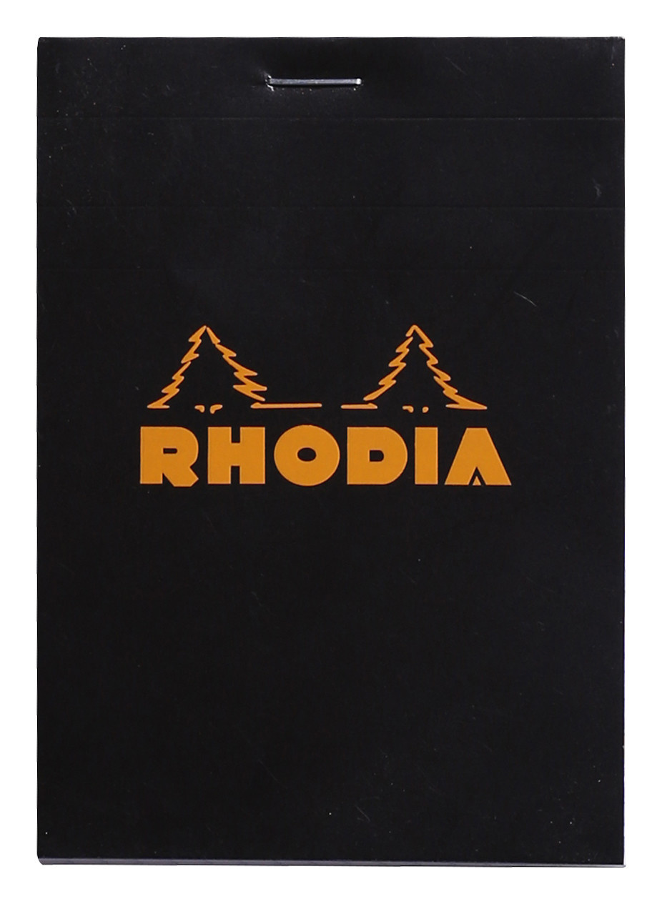 RHODIA Bloc Agrafé Rhodia Black N°12 8,5X12 Cm 80 Feuillets Petits Carreaux 5X5 80 G