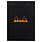 CLAIREFONTAINE Bloc Agrafé Rhodia Black N°16 14,8X21 Cm 80 Feuillets Petits Carreaux 5X5 80 G