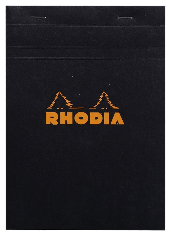 CLAIREFONTAINE Bloc Agrafé Rhodia Black N°16 14,8X21 Cm 80 Feuillets Petits Carreaux 5X5 80 G