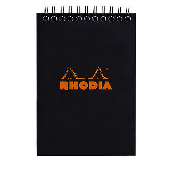 CLAIREFONTAINE Bloc Reliure Intégrale Rhodia Classic Black 10,5X14,8 Cm 80 F Petits Carreaux 5X5 Microperforé 80 G