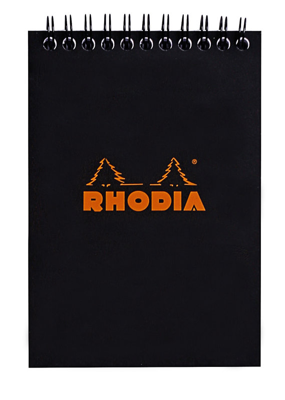 CLAIREFONTAINE RHODIA NOIR NotePad reliure intégrale A6 80F quadrillé 5/5 80g