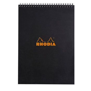 CLAIREFONTAINE Bloc Reliure Intégrale Rhodia Classic Black 21X29,7 Cm 80 F Petits Carreaux 5X5 Microperforé 80 G