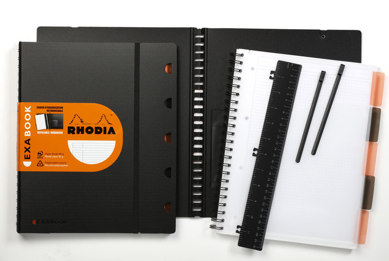 CLAIREFONTAINE RHODIA ExaBook A4+ quadrillé 5/5 et marge 160p +4tr