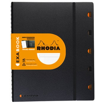 CLAIREFONTAINE RHODIA ExaBook A4+ quadrillé 5/5 et marge 160p +4tr