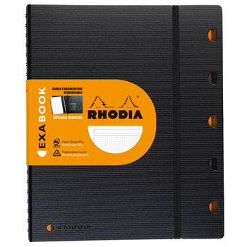 Rhodia Bloc notes orange agrafé 7,4 x 10,5 cm - petits carreaux 5x5 - 80  feuilles - lot de 5 - Blocs notes, porte-blocs