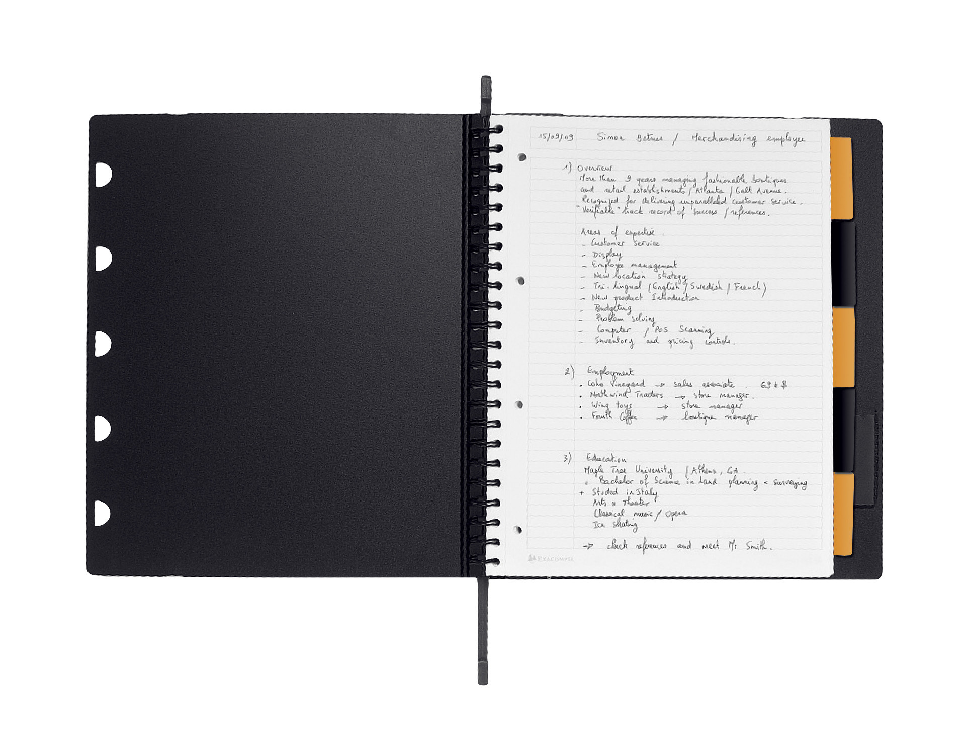 RHODIA Exabook Rhodiactive Rechargeable Reliure Intégrale A4+ 160 Pages Ligné Avec Marge Et Cadre En-Tête 80 G