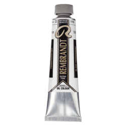 REMBRANDT Couleur à l'Huile Tube 40 ml Blanc Transparent (L'Huile De Carthame) 119