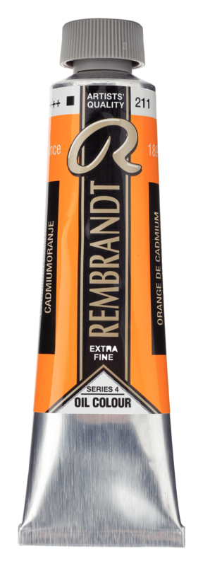 REMBRANDT Couleur à l'Huile Tube 40 ml Orange de Cadmium 211