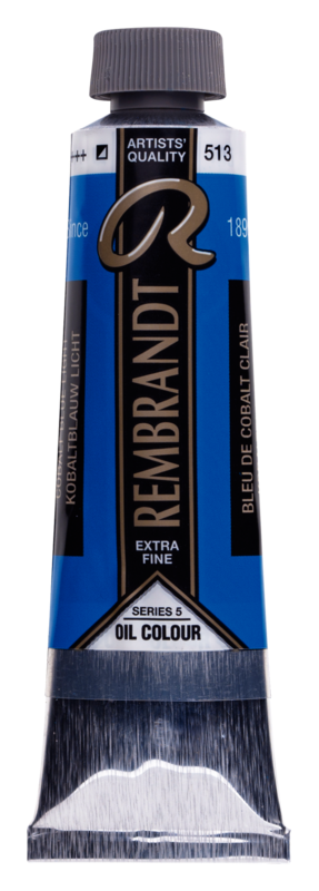 REMBRANDT Couleur à l'Huile Tube 40 ml Bleu de Cobalt Clair 513