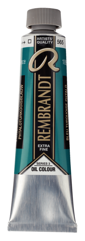 REMBRANDT Couleur à l'Huile Tube 40 ml Bleu Turquoise Phtalo 565