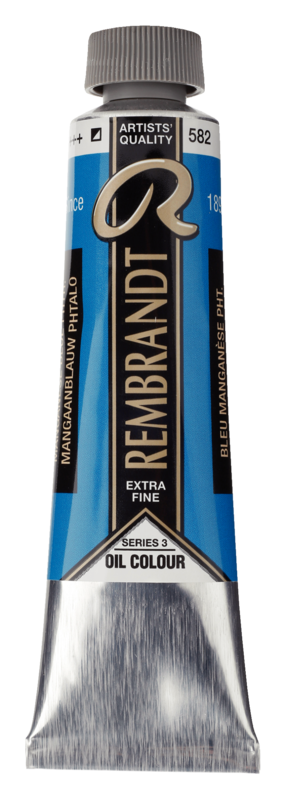 REMBRANDT Couleur à l'Huile Tube 40 ml Bleu Manganèse Phtalo 582