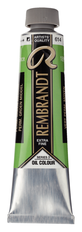 REMBRANDT Couleur à l'Huile Tube 40 ml Vert Permanent Moyen 614