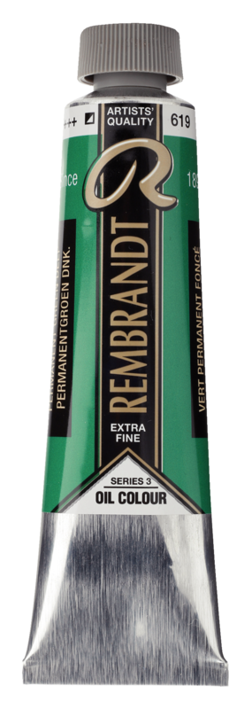 REMBRANDT Couleur à l'Huile Tube 40 ml Vert Permanent Foncé 619