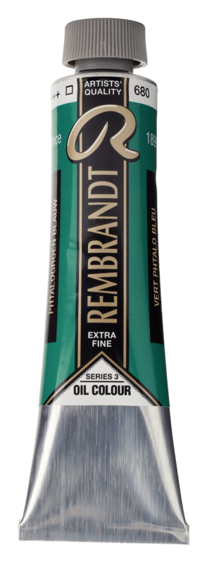 REMBRANDT Couleur à l'Huile Tube 40 ml Vert Phtalo Bleuâtre 680