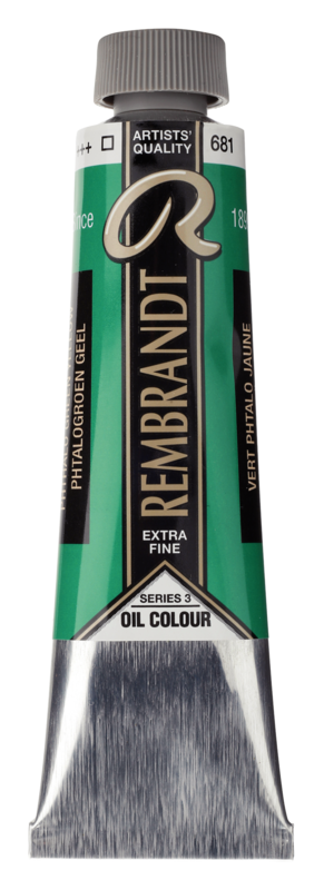 REMBRANDT Couleur à l'Huile Tube 40 ml Vert Phtalo Jaune 681