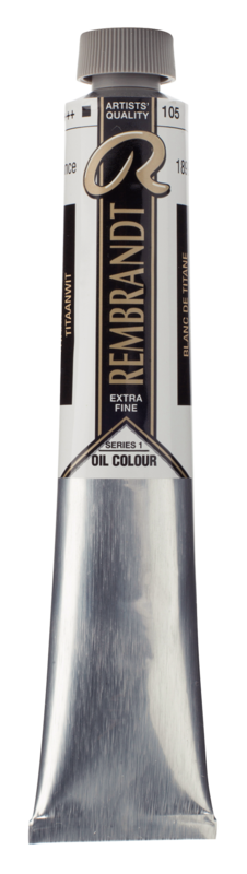 REMBRANDT Couleur à l'Huile Tube 60 ml Blanc De Titane (L'Huile De Carthame) 105