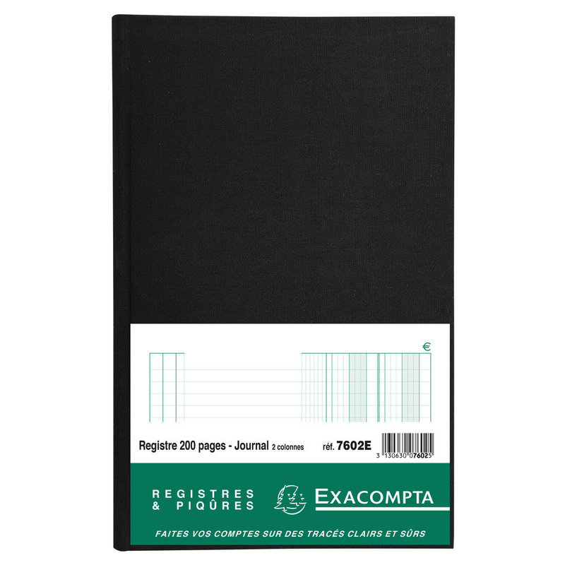 EXACOMPTA Reg. 32/19,5 Journal Foliote 200P.