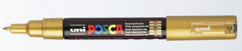 Marqueur Or Posca pointe conique très fine 0,7 à 1 mm PC1MC Uni
