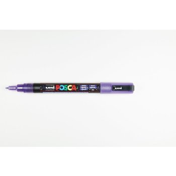 UNI-BALL Posca Marqueur pointe conique fine en plastique PC3ML Violet Pailleté