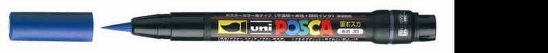 UNI-BALL Posca Marqueur pinceau  PCF350 BF Bleu Foncé