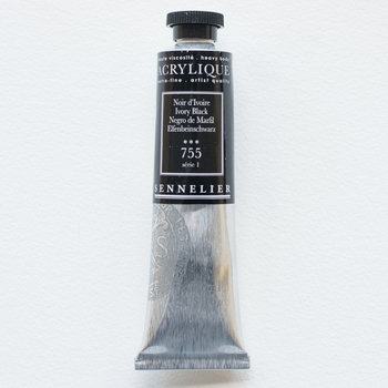 SENNELIER Acrylique Extra fine Tube 60ml Noir d'Ivoire S1