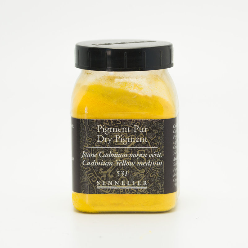 SENNELIER Pigment Pot 200ml Jaune Cadmium Moyen Véritable - 150g