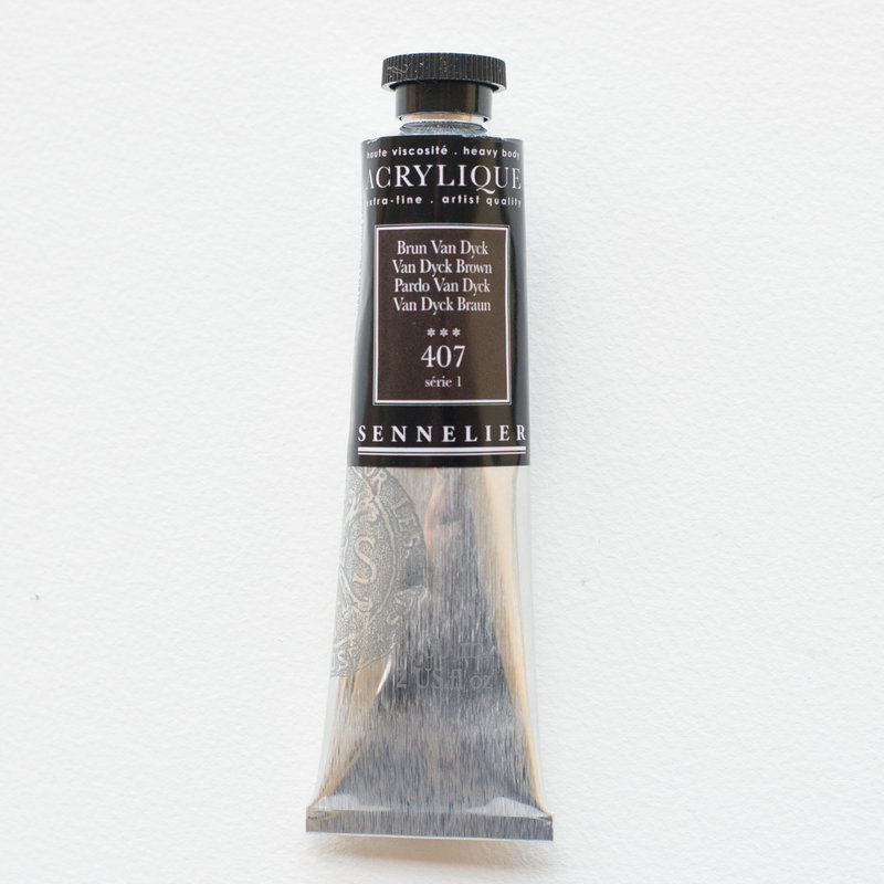 SENNELIER Acrylique Extra fine Tube 60ml Brun Van Dyck S1