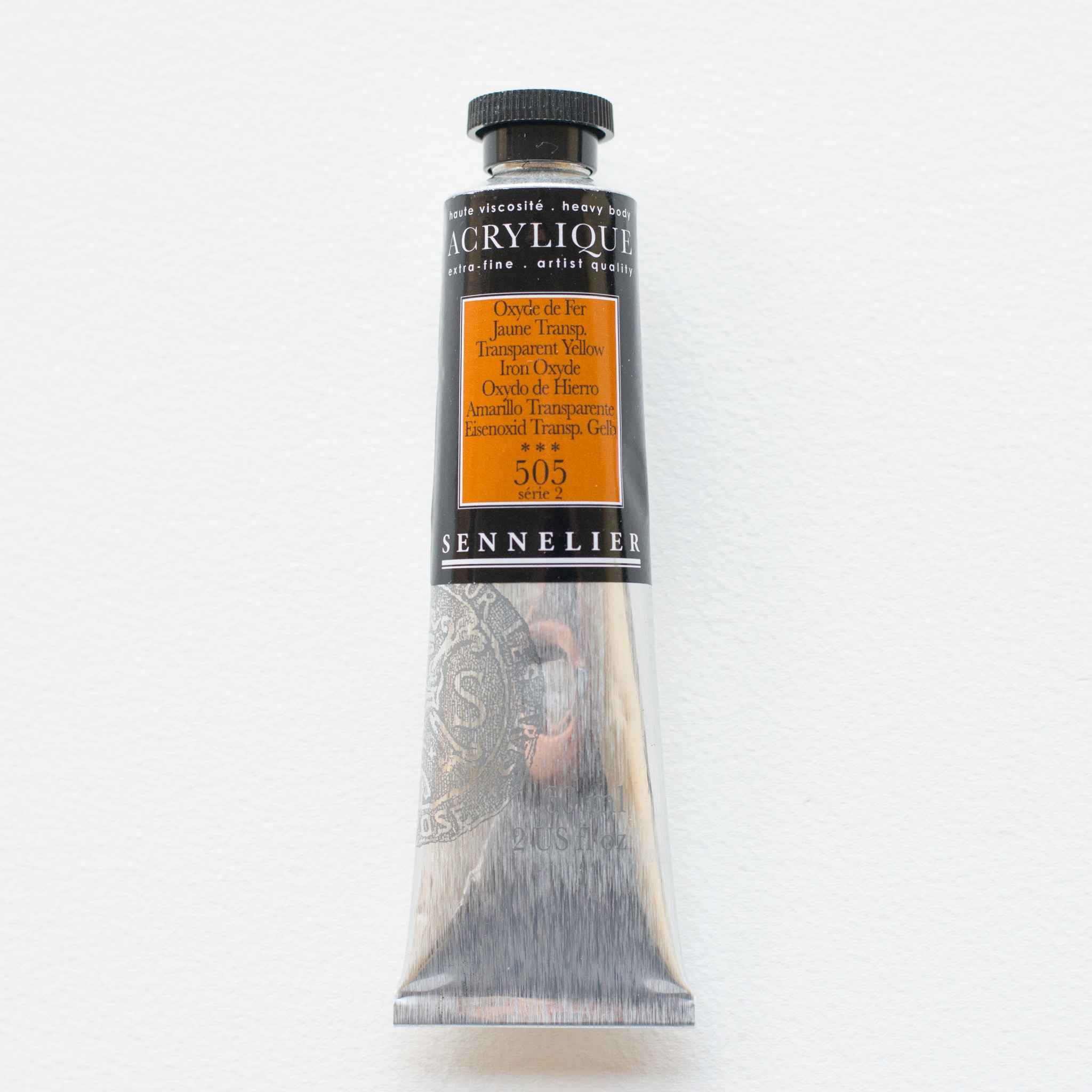 SENNELIER Acrylique Extra fine Tube 60ml Oxyde de Fer Jaune Transparent S2