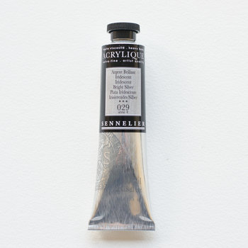 SENNELIER Acrylique Extra fine Tube 60ml Argent Brillant Iridescent S4