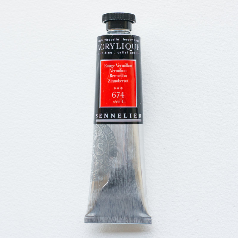 SENNELIER Acrylique Extra fine Tube 60ml Rouge Vermillon S4