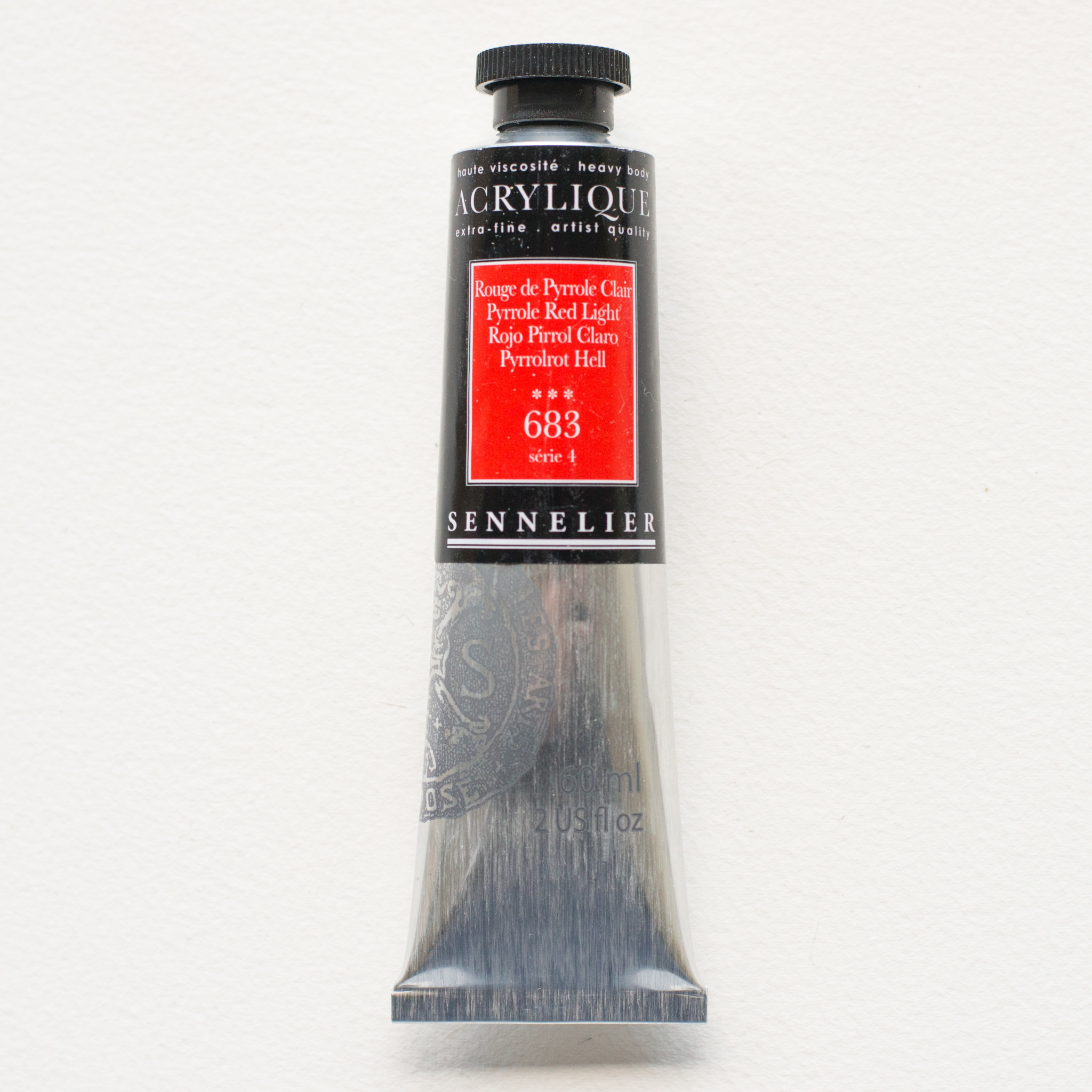 SENNELIER Acrylique Extra fine Tube 60ml Rouge de Pyrrole Clair S4