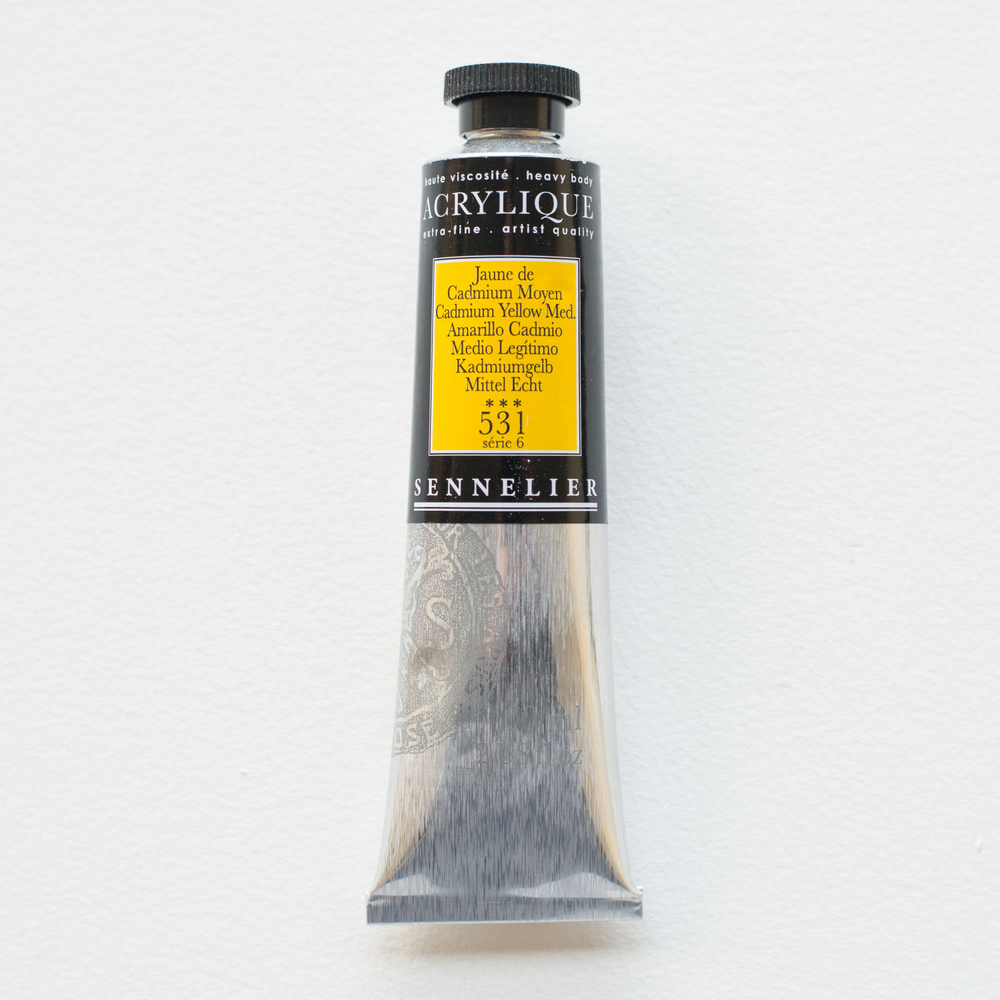 SENNELIER Acrylique Extra fine Tube 60ml Jaune de Cadmium Moyen S6