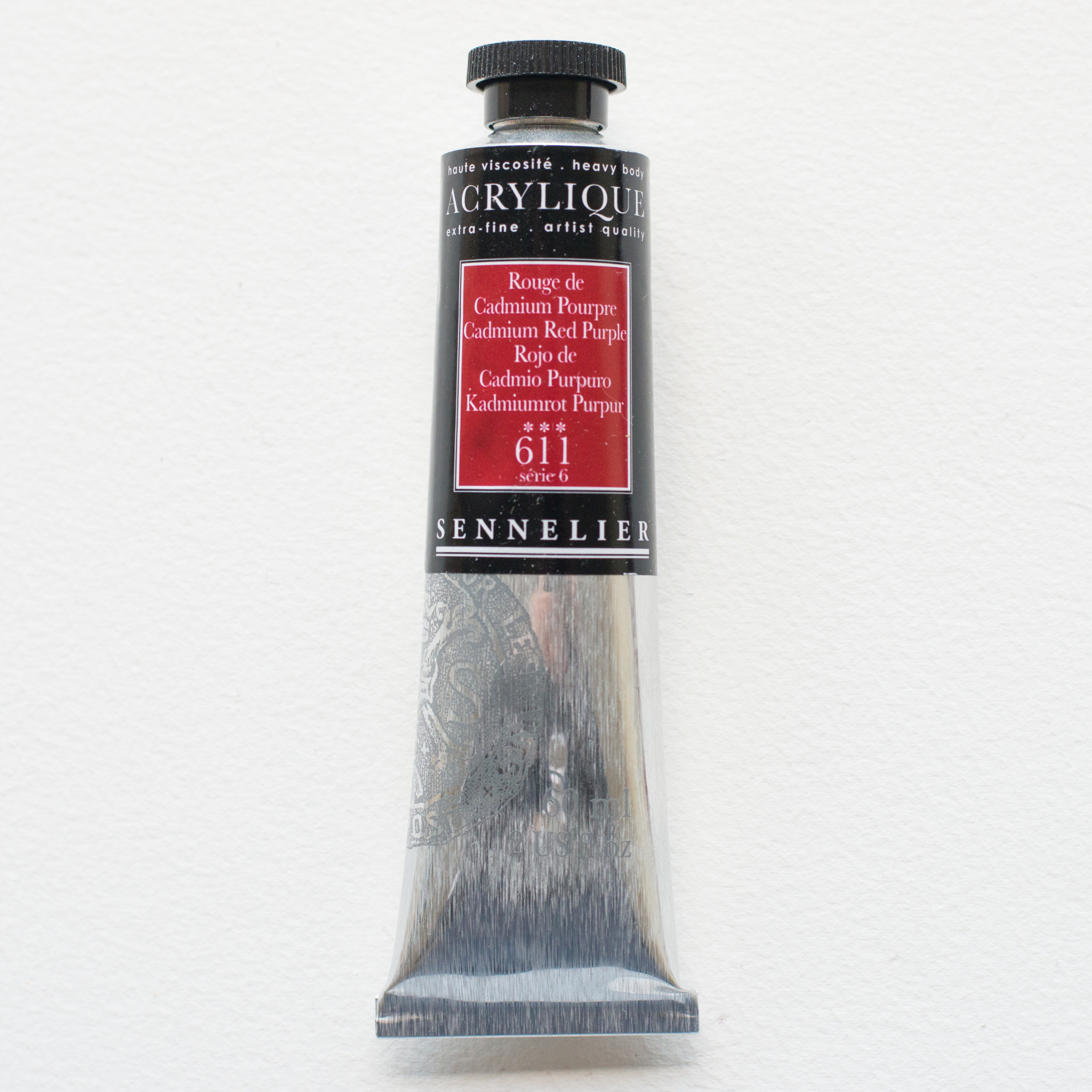 SENNELIER Acrylique Extra fine Tube 60ml Rouge de Cadmium Pourpre S6
