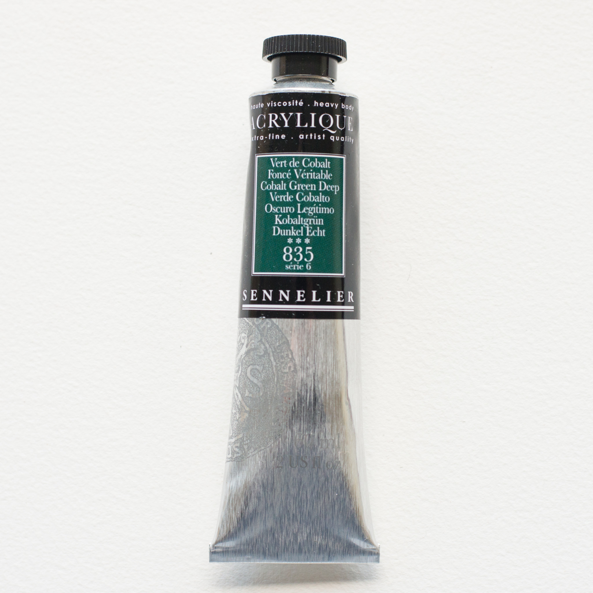 SENNELIER Acrylique Extra fine Tube 60ml Vert de Cobalt Foncé Véritable S6